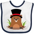 thumbnail image 3 of Inktastic Groundhog Day with Groundhog in Top Hat Boys or Girls Baby Bib, 3 of 4