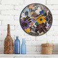 thumbnail image 3 of Yayeee Wall Clock Battery Operated 11.9" Silent Quartz Non-Ticking for Living Room Decor, Colorful Flowers, 3 of 8