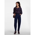 thumbnail image 3 of Scenario Women's and Women's Plus Blouse with 3/4-Length Puff Sleeves, Sizes XS-4X, 3 of 6