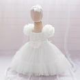 thumbnail image 5 of Girls Cute Tulle-Tutu Dresses with Hairbands Summer 6M-3Y Toddlers Kids Elegant Solid Sleeveless Bowknot High Waisted A-Line Dress, 5 of 8
