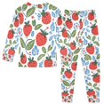 thumbnail image 2 of FORMRS Long Sleeve Top and Pants Pajama Set for Niños 2-Piece Sleepwear, Sizes 18M-8Y, Vibrant Strawberries, 2 of 6