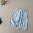 thumbnail image 3 of Kiijoy Toddler Boys Linen Pants Summer Lightweight Pull On Wide Leg Pants, Sizes 4-5T, 3 of 3