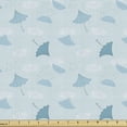 thumbnail image 1 of Umbrella Fabric by the Yard, Soft Abstract Rainy Weather Items and Numerous Little Rain Drops Drawing, Upholstery Fabric for Dining Chairs Home Decor Accents, Pale Blue Cadet Blue by Ambesonne, 1 of 5