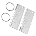 thumbnail image 4 of Medidores De Espesor De Acero Inoxidable, 2 Uds., Calibre De Alambre Redondo, Láminas De Metal Estándar Profesionales, Regla De Calibre De Espesor De Soldadura, Herramienta De Diámetro(style 1), 4 of 14