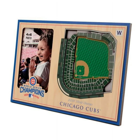 Chicago Cubs 2016 MLB World Series Champions 17'' x 13'' 5-Layer 3D StadiumViews Wall Art