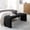 Black, variant on Modway Simba 60" Boucle Fabric Upholstered Waterfall Long Bench in Black
