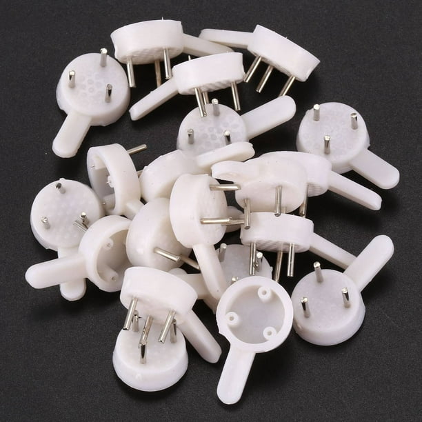 80 Pcs Plastic Heavy Wall Picture Frame Hooks Hangers 3-Pin Small