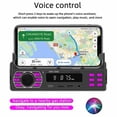 thumbnail image 5 of Car Radio 1 DIN Bluetooth FM Stereo Audio MP3 Voice Assistant W/Phone Holder AUX USB TF MP3 Player Single Din, 5 of 13
