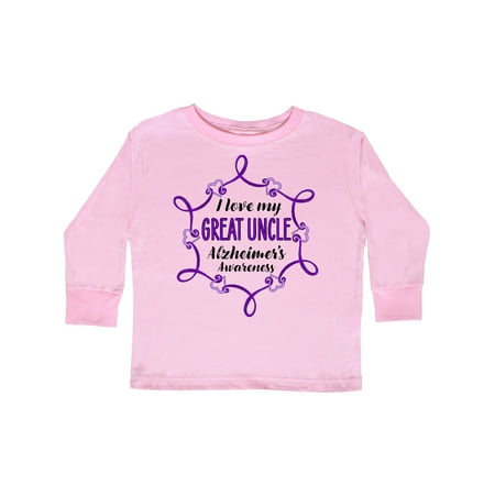 

Inktastic I Love My Great Uncle Alzheimer s Awareness Gift Toddler Boy or Toddler Girl Long Sleeve T-Shirt