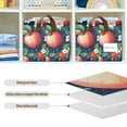 thumbnail image 4 of Yayeee Foldable Storage Basket for Shelves with Handles Set of 2 Waterproof Cloth Bins, Blue Apple Pattern, 4 of 7