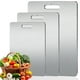 thumbnail image 1 of 3 Piezas Tabla Para Picar Acero Inoxidable, Tablas Para Picar Cocina, Titanium Cutting Board, Tabla Para Cortar Con 3 Tallas, Para Diferentes Materiales Alimenticios, 1 of 7