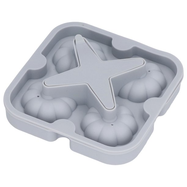 Molde de Bola de Hielo de Calabaza Molde de Bola de Hielo de Whisky Pequeño Forma de Calabaza 3D Silicona de Grado Alimenticio 4 Celdas Molde de Hielo de Whisky de Fácil ANGGREK Otros