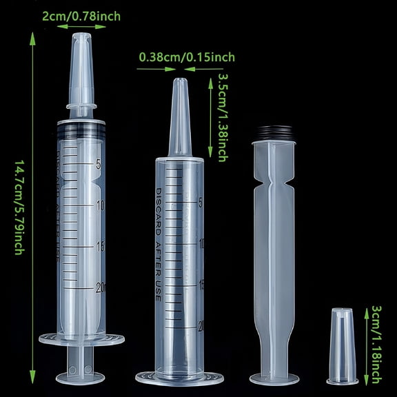 ACDANC 20ml Reusable Liquid Syringe for Animal Food Feeding