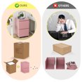 thumbnail image 2 of Gaeanet 2 Drawer Mobile File Cabinet, Lockable Metal Filing Cabinet with Wheels for Home Office, Legal/Letter Size,Pink,Fully Assembled Except Wheels, 2 of 9