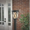 thumbnail image 4 of Hampton Bay Ravencrest 120 Lumens Black Solar Post Lantern, 4 of 4