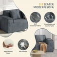 thumbnail image 3 of CQSXDA Deep Seat 75 Inch Modern Loveseat Sofa No Assembly ,For Living Room Bedroom And Apartment Use, Gray, 3 of 8
