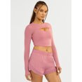 thumbnail image 3 of Jessica Simpson Women’s Long Sleeve Mesh Top, Sizes XS-XXXL, 3 of 4