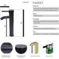thumbnail image 4 of FULLWATT 24 inch Bathroom Vanity Set - Combo MDF Sink Cabinet Vanity with Counter Top Glass Vessel Sink Vanity and 1.5 GPM Faucet, 4 of 13