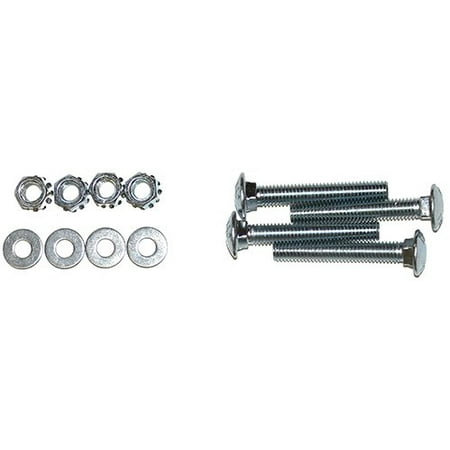DC Cargo Mall D Ring Cargo Tie-Down Anchor Hardware Accessories Tiedown Kit - 4 Carriage Bolts, 4 Keps Lockwasher Nuts, & 4 Flat Washers, for Utility & Flatbed Trailers, Enclosed Trailers & Van