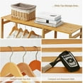 thumbnail image 5 of 6 Tier Bamboo Clothing Rack with Extra Storage for Small Spaces, Lightweight &  Garment Organizer for Guest Room, Kids Bedroom, Entryway, 5 of 5