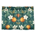 thumbnail image 7 of Yayeee Kitchen Curtains Tier Pair Light Filtering 27"x36" Rod Pocket Short Cafe Window Panel, Floral Orange Pattern, 7 of 7