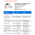 thumbnail image 2 of Window Motor - Compatible with 1981 - 1989 Dodge D350 Base RWD 1982 1983 1984 1985 1986 1987 1988, 2 of 2