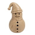 thumbnail image 2 of Snowman Figurine, 12 in Woven Texture Tabletop Decoration, Christmas Holiday Decor, 2 of 7