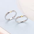thumbnail image 3 of Electroplated 18K Gold Couple Ring With White Copper Finish Unisex Fashion Band For Everyday Wear Or Gift Idea, 3 of 6