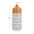 thumbnail image 4 of DecMode 20" Floral White Ceramic Vase with Orange Tops, 4 of 9