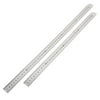 Unique Bargains Stationery Silver Tone 40cm 50cm Measuring Scale Straight Ruler 2 in 1