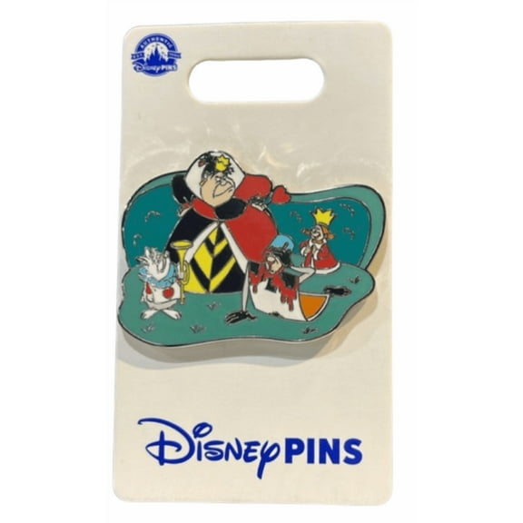 Disney Parks Alice In Wonderland Queen Of Hearts White Rabbit Pin New With Card