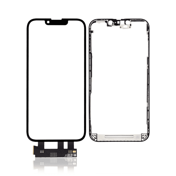 Replacement 4 in 1 W/Frame Included (Front Glass   OCA Pre-Installed) Compatible For iPhone 13 Pro