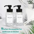 thumbnail image 6 of LZLINGMEI 2Pcs Foaming Soap Dispenser, Foaming Hand Soap Dispenser Set,Refillable Foam Soap Dispenser With Foaming Pump, Labels, Square Foam Soap Hand Dispenser For Bathroom, Kitchen, 6 of 8