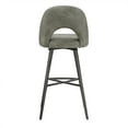 thumbnail image 5 of Weston Home Krista 29" Metal Swivel Mid-Back Bar Stools, Set of 2, Light Grey, 5 of 9