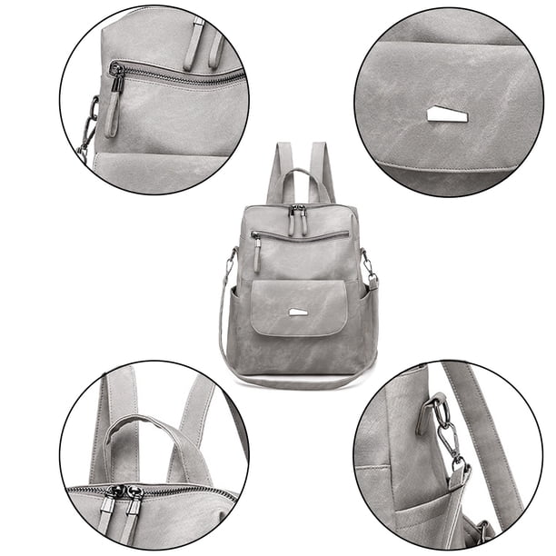 PU Leather Backpack Purse for Women Fashion Multipurpose 