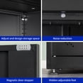 thumbnail image 3 of AENKYO 68.9" Heavy Duty Metal Storage Cabinet with Adjustable Shelves & Lock, Steel Locker for Home and Office, Black, 3 of 8