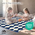 thumbnail image 4 of ODIKA 5'x7' Machine Washable Non-Slip Area Rug, Art Fan Motif Accent High Traffic Rug, Blue, 248783, 4 of 5