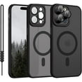 thumbnail image 1 of UTAH-iPhone 14 Pro Case Compatible with MagSafe, Phone Case iPhone 14 Pro Magnetic Slim Thin Translucent Matte Back Shockproof Anti-Yellow Protective Cover Case for iPhone 14 Pro Black, 1 of 4
