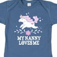 thumbnail image 4 of Inktastic My Nanny Loves Me Girl Unicorn Girls Baby Bodysuit, 4 of 5