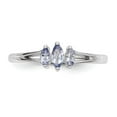 thumbnail image 4 of Sterling Silver Women's Rhodium Tanzanite Marquis Ring, 4 of 5