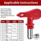 thumbnail image 4 of Reversible Airless SprayPaint Tip Nozzles with Tip Guard Nozzle Seats & Paint SprayGun Filters for Airless Sprayer, 4 of 5