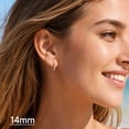 thumbnail image 4 of Just Being Cute 925 Sterling Silver Huggie Earrings for Women Gold Plated Small Hoops Hypoallergenic Cartilage Earrings for Sensitive Ears Christmas Birthday Jewelry Gifts for Mom/Wife, 14mm, 4 of 11