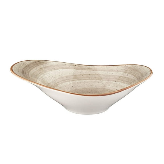 Terrain 11" x 7.5" x h:3.5" 25 oz. Oval Brown Porcelain Bowl