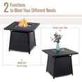 thumbnail image 6 of MF Studio 5-Piece 28 Gas Fire Pit Table Set, 50000 BTU Propane Gas Fire Pit Table with Outdoor Rattan Sectional Sofa Sets Suitable for Garden, Patio, Yard, 6 of 11