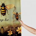 thumbnail image 3 of Creowell Bee Flowers Naturalism Pretty Shower Curtain Bathroom Decor 100% Polyester Fiber Set Chic Modern Shower Curtain with Hooks 60x72, 3 of 7