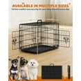 thumbnail image 3 of Alden Design 24 Inch Divider Dog Kennal with Slide Out Tray, Black, 3 of 7