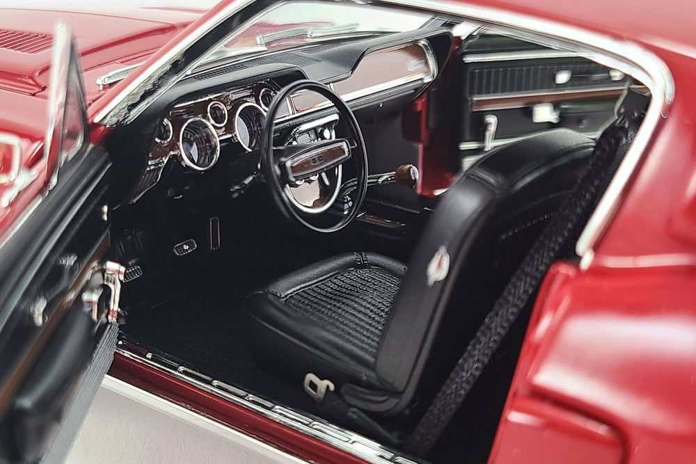 1968 Ford Mustang Shelby GT500 KR Ad Car, Candy Apple Red - Acme A1801849 - 1/18 scale Diecast Car