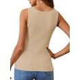 thumbnail image 3 of SHIBEVER Womens Ribbed Tank Tops Knit Square Neck Sleeveless Shirts Summer Casual Basic Tanks for Women Clothes Workout Tops Going Out Tank Tops, 3 of 4