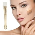 thumbnail image 2 of Unique Bargains 1 Pc Lightweight Flat Head Facial Mask Brush White, Gold Tone, 2 of 5