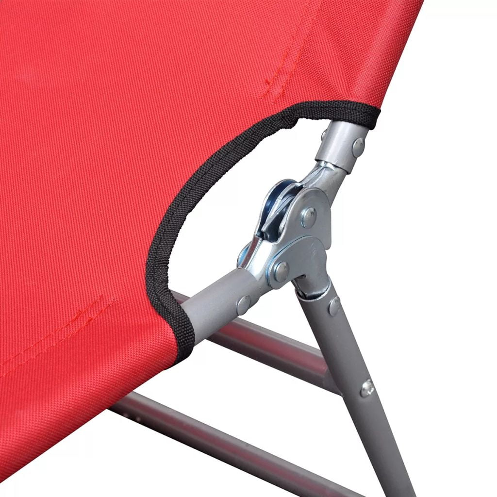Lowestbest Beach Chaise Lounge, 74" Foldable Sun Lounger with Steel Frame and Headrest